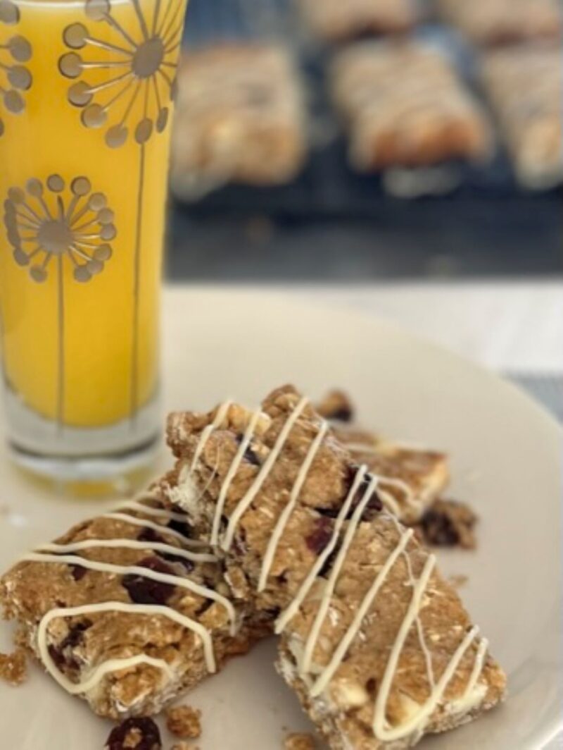 cranberry orange granola bars