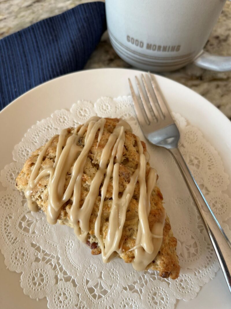 glazed maple-pecan scones