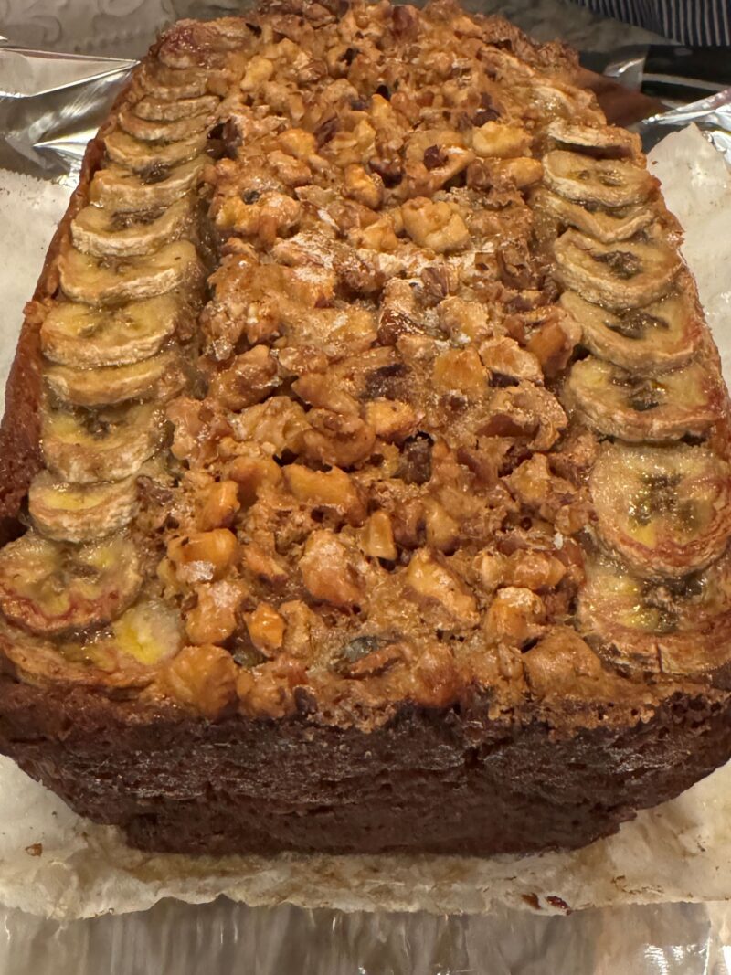 Banana Bread with Candied Walnuts
